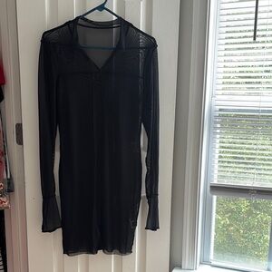 Black Sheer Beach Cover Up